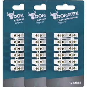 Doratex Kroonsteentjes set - wit - 36x stuks - elektra artikelen