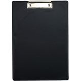 Clipboard/klembord/memobord voor documenten - 4x - zwart - A4 formaat - kunststof