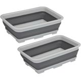 Alpina - Opbergmand - Grijs - Kunststof - 2x 12 Liter