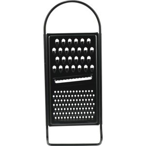 Keukenrasp - set van 2 - zwart - RVS - 29 en 24 cm - kook/keukengerei - Raspen