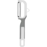 Excellent Houseware Dunschillers - set 2x - grijs - kunststof - rvs - aardappelschilmesjes