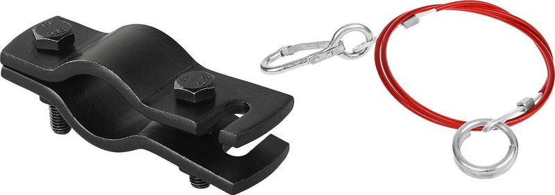 Hulpkoppeling - Zwart - Staal - Inclusief Breekkabel 1 Meter