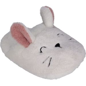 Voetenwarmer - Konijn - Wit - Polyester - Comfortabele Dieren Sloffen