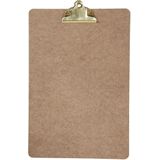 Clipboard/klembord/memobord voor documenten - 2x - hardboard - A4 formaat - met stevige klem