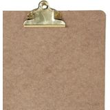 Clipboard/klembord/memobord voor documenten - 2x - hardboard - A4 formaat - met stevige klem