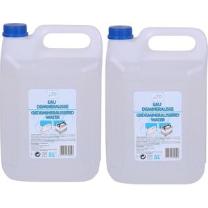 Urban Living Accuwater/Demiwater - 2x - gedemineraliseerd water - fles 5 liter- water zonder zouten - voor ruiten/strijkijzer/auto en meer