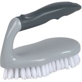 Urban Living Schrobborstel - antislip - kunststof - 14 cm - donkergrijs - schrobber - werkborstel