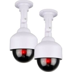 Benson Dummy Beveiligings Camera - 2x - Led dome - kunststof - realistisch - binnen en buiten