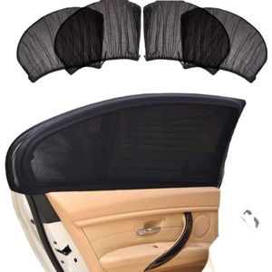 Gerimport luxe auto zonneschermen set - 2x - zwart - universeel