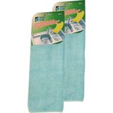 Benson Microvezeldoek - 2x - 38 x 38 cm - blauw - schoonmaakdoek - auto schoonmaken