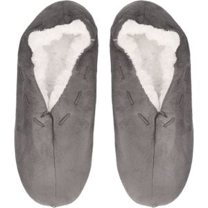 Antonio World Fashion - Spaanse Sloffen - Grijs - 100% Polyester - Teddy Voering