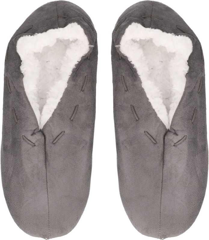 Antonio World Fashion - Spaanse Sloffen - Grijs - 100% Polyester - Teddy Voering
