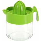 Excellent Houseware Sinaasappelpers/citruspers Mini - Handmatig - kunststof - 15 x 12 cm - groen