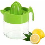Excellent Houseware Sinaasappelpers/citruspers Mini - Handmatig - kunststof - 15 x 12 cm - groen