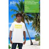 Bellatio Decorations Tropical party T-shirt heren - met glitters - wit geel - carnaval themafeest