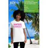 Bellatio Decorations - Tropical Party T-shirt - Wit - 100% Katoen