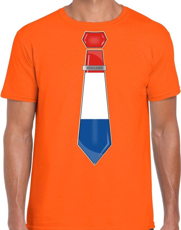 Bellatio Decorations - Verkleed T-shirt - Oranje - 100% Katoen