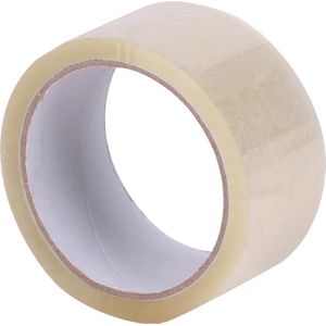 Tape/plakband houder - inclusief 3x rollen verpakking plakband van 15 meter - breedte 5 cm