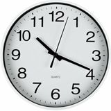 Benson - Wandklok - Wit - Kunststof - Diameter 20 cm - Modern
