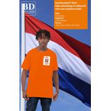 Bellatio Decorations Koningsdag T-shirt voor heren - kaarten koning - oranje - feestkleding