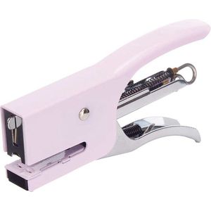 Pincello Kantoor nietmachine/niettang - metaal - 11 cm - lila paars - thuis/werk - met 500 nietjes