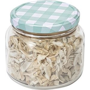 Hega Hogar Weckpot/voorraadpot Classico - 600 ml - kunststof - draaideksel - groen - D10 x H9 cm