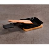Kesper Gourmetspatels met onderzetters voor pannetjes - 8x - acacia hout - 13 x 4 cm - gourmetten