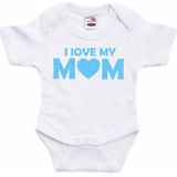 Bellatio Decorations - Rompertje - Blauw - I Love My Mom - Kraam Cadeau