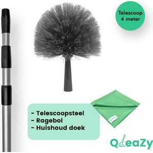 Professionele Ragebol - Uitschuifbare Telescoopsteel - Tot 4 Meter - Plumeau