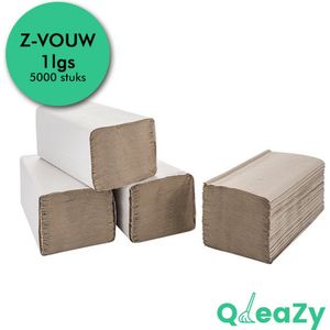 QleaZy Papieren Handdoekjes Z-vouw - 1-lgs - 5000 Handdoekjes - Z-FOLD