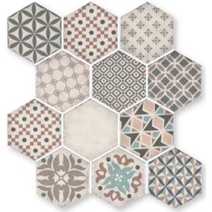 Terre d'Azur - Epoca - Wandtegel - Beige - Hexagon 28x30cm