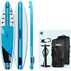 KRAKEN Dubbellaags Touring SUP 11'6 ELITE | Premium Double Layer Fusion Supboard | Complete Set - 350 x 79 x 15 CM - Stand Up Paddle Board - PREMIUM Kwaliteit - Extra Snel - Dubbellaags - 11 foot 6 - TOT 180 KG