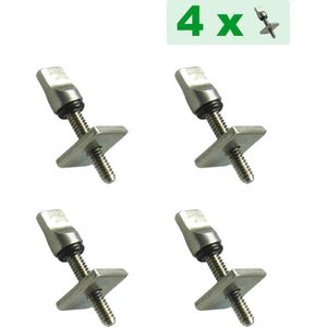 KRAKEN Fin Bolt Nut Vin Moer 4-pack | SUP Fin Bevestiging Vin Moertje en Schroef | Vinschroef voor supboard vinnen | fins screw en moerplaat voor US-box rail systeem