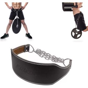 KRAKEN Weightlifting Dip Belt | Veelzijdige Gewichtsriem Voor Intensieve Krachttraining | Voor Fitness, Crossfit en Calisthenics | Tactical Dip-belt Maximum Comfort | ideaal voor Thuis- en Gym Training | Adjustable Dipbelt, Dipriem V10