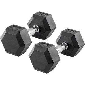 KRAKEN 2x 9 KG (=18KG) Hexagon Dumbbell Set | Stabiele Zeshoekige Vorm | Duurzaam en Comfortabel | Veelzijdig en Betrouwbaar voor Krachttraining | Halter Gewicht voor Fitness | Sport Gym Dumbbell (alt. spelling Dumbel Dumbbel Dumbell) Hand Gewichten