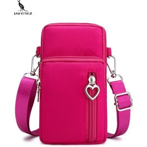 San Vitale® - Casual telefoon tas - Schoudertasje - Telefoontasje - Heuptas - Wandel/Sport/Mobiele Telefoon/Smartphone - Hot Pink