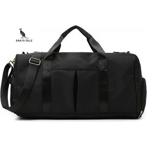 San Vitale® - Medium Sporttas - Weekendtas - Reis tas - incl. Schoenen vak - 20L - Weekender - Hand bagage - Zwart