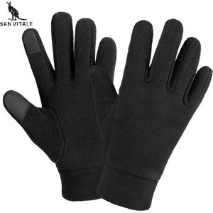 San Vitale® - Winter Handschoenen - Wanten - Heren - Dames - Touchscreen Tip - Zwart