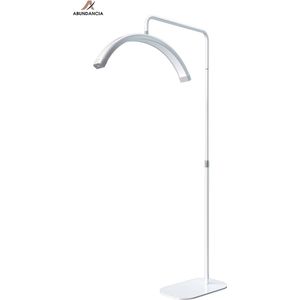 Abundancia® - Deluxe LED Moon Light - Behandellamp - 360° Rotatie - Salonlamp - Moonlight - Behandel lamp - Incl. smartphonehouder - Beauty - Tattoo - Massage - Nagelstyliste - Make-up - Verlichting - Grootste variant! - Wit