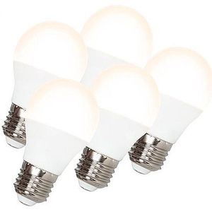5 stuks LED lampen 3 watt Daglicht (vergelijkbaar met een gloeilamp van 25 watt) - E27 fitting - 5x3w D