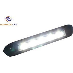 NormadicLife® - Buitenlamp - voor Caravan - Camper - Boot - Voortent lamp - Luifellamp - 12v en 24V – Zwart
