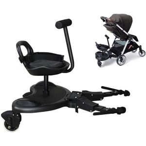 Abundancia® - Meerijdplankje Deluxe - Universeel - Zwart