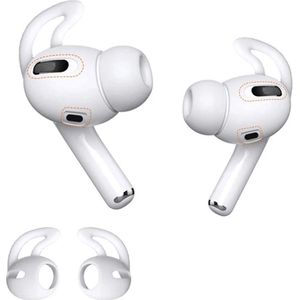 LUXE Anti-slip siliconen earhooks / earhoox / oorhaken geschikt voor Airpods Pro - Eerste Generatie - Wit - OXILO