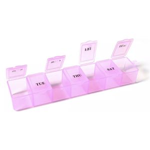 Pillendoos - 7 vakken - 7 dagen - Pillendoos voor 1 week - Roze - IXEN