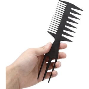 Brede 3 Way Kam - Styling Tool zwart - Kapper Kam - Haar Kam - Haar Accessoire - Zwart - ixen