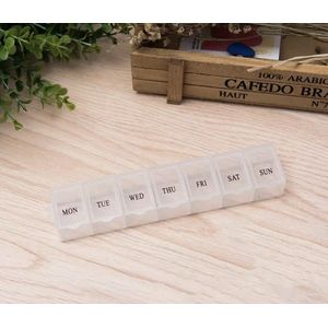 Pillendoos - 7 vakken - 7 dagen - Pillendoos voor 1 week - Wit - IXEN