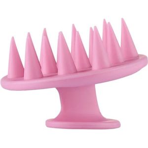 Siliconen Hoofdhuid Massage Kam Roze - Haar Wassen - Shampoo Borstel - Draagbare - Schoon - Massage - Borstel - Douche Kam - Haarverzorging
