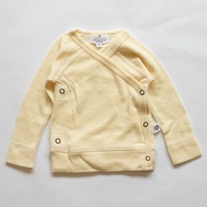 Baby wollen overslagtrui – Merinowol - Naturel 56