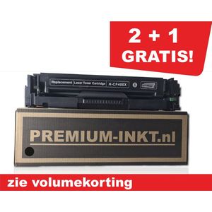 Premium-inkt.nl Geschikt voor HP 201X (cf400x) -Zwart Toner Met Chip -HP Color LaserJet Pro M252dw- M252n- 3100 print paginas