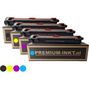 Premium-inkt.nl Geschikt voor Brother TN-251/TN-261 Multipack-MFC-9130CW MFC-9140CDN MFC-9142CDN MFC-9330CDW MFC-9332CDW MFC-9340CDW MFC-9342CDW-Zwart-Cyaan-Magenta-Geel-Toner Met Chip